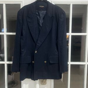 NWT Intrigue Women's linen Blazers/Jackets navy blue size 16